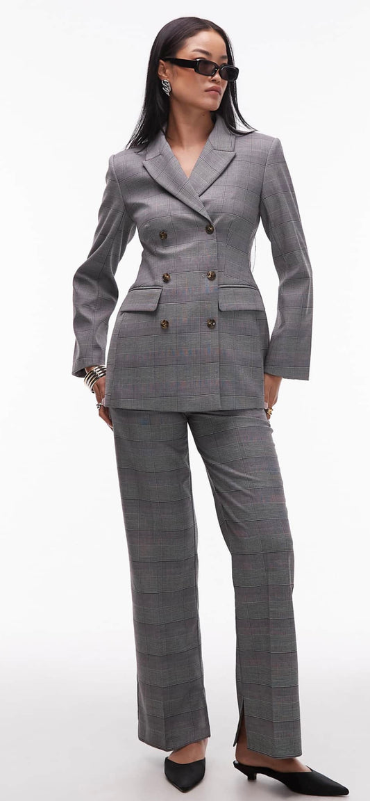 Tailored double breasted blazer suit